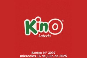 Resultados del Sorteo Kino Número 3097 del 16/07/2025