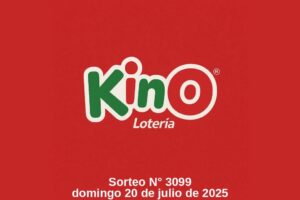 Resultados del Sorteo Kino Número 3099 del 20/07/2025
